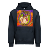 Navy Halloween Pomeranian Dog Urban Hoodie - LillyAllenDesigns