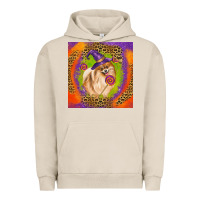 Pigment French Oak Halloween Pomeranian Dog Urban Hoodie - LillyAllenDesigns