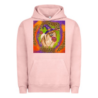 Pigment Salmon Halloween Pomeranian Dog Urban Hoodie - LillyAllenDesigns