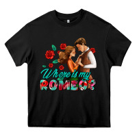Black where is my romeo Heavy Core Tee - AdoDesignShop