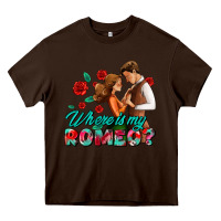 Chocolate Brown where is my romeo Heavy Core Tee - AdoDesignShop