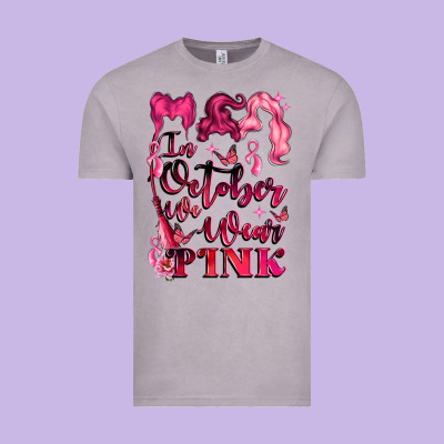 In October We Wear Pink Vintage Tee Designed By Lillyallendesigns