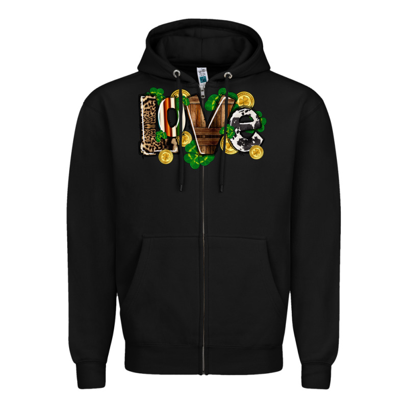 Western Love St. Patrick's Day Zipper Hoodie by CowGirlArtShop | Teevron