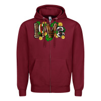 Burgundy Western love St. Patrick's Day Zipper Hoodie - CowGirlArtShop