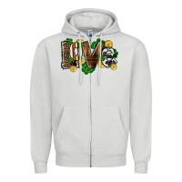 Dove Grey Western love St. Patrick's Day Zipper Hoodie - CowGirlArtShop