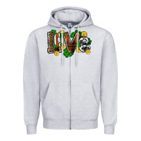 Heather Grey Western love St. Patrick's Day Zipper Hoodie - CowGirlArtShop