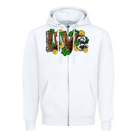 White Western love St. Patrick's Day Zipper Hoodie - CowGirlArtShop