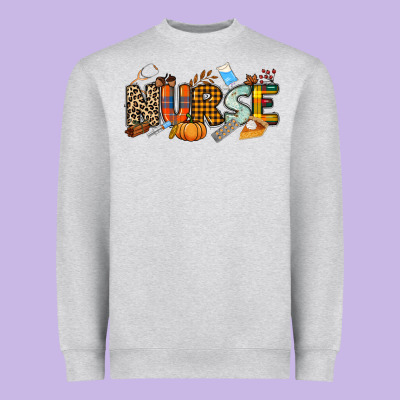 Fall Nurse Heavyweight Sweatshirt Designed By Nancycooperartshop