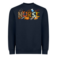Navy Fall Nurse Heavyweight Sweatshirt - NancyCooperArtShop