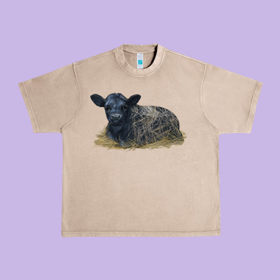 Black Angus Calf Illustrations Urban Heavy Tee Designed By Lillyallendesigns
