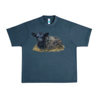 Midnight Navy Black Angus Calf Illustrations Urban Heavy Tee - LillyAllenDesigns