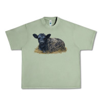 Oil Green Black Angus Calf Illustrations Urban Heavy Tee - LillyAllenDesigns