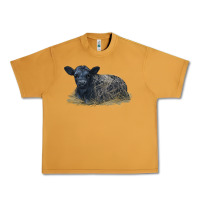 Peanut Butter Black Angus Calf Illustrations Urban Heavy Tee - LillyAllenDesigns