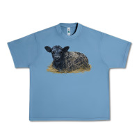 Pebble Blue Black Angus Calf Illustrations Urban Heavy Tee - LillyAllenDesigns