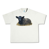 Pistachio Black Angus Calf Illustrations Urban Heavy Tee - LillyAllenDesigns