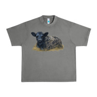 Tornado Black Angus Calf Illustrations Urban Heavy Tee - LillyAllenDesigns