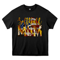 Black softball mom Heavy Core Tee - Jasminsmagicworld