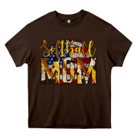 Chocolate Brown softball mom Heavy Core Tee - Jasminsmagicworld