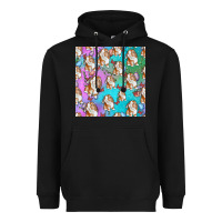 Black Easter Bunny With Truck Seamless Pattern Heavyweight Hoodie - BundleAndBundleShop