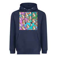 Navy Easter Bunny With Truck Seamless Pattern Heavyweight Hoodie - BundleAndBundleShop
