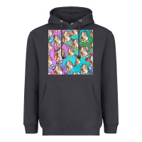 Smoke Easter Bunny With Truck Seamless Pattern Heavyweight Hoodie - BundleAndBundleShop