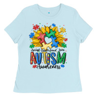 Baby Blue accept understand love awareness Ladies Tee - MaliasSmallBusiness