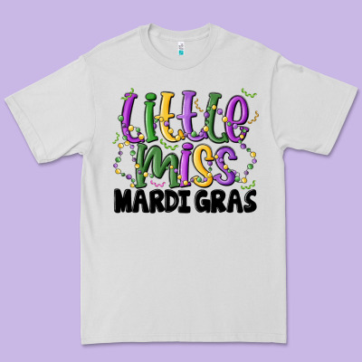 Little Miss Mardi Gras Premium Tee Designed By Maliassmallbusiness