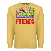 Antique Gold I Love My Lesbian Friends Premium Sweatshirt - BundleAndBundleShop