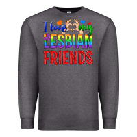 Charcoal Heather I Love My Lesbian Friends Premium Sweatshirt - BundleAndBundleShop