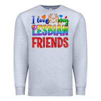 Heather Grey I Love My Lesbian Friends Premium Sweatshirt - BundleAndBundleShop