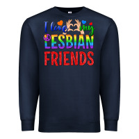 Navy I Love My Lesbian Friends Premium Sweatshirt - BundleAndBundleShop