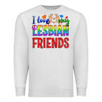 Oatmeal Heather I Love My Lesbian Friends Premium Sweatshirt - BundleAndBundleShop