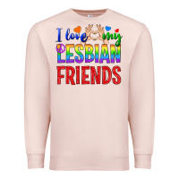 Pale Pink I Love My Lesbian Friends Premium Sweatshirt - BundleAndBundleShop