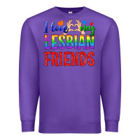 Purple I Love My Lesbian Friends Premium Sweatshirt - BundleAndBundleShop