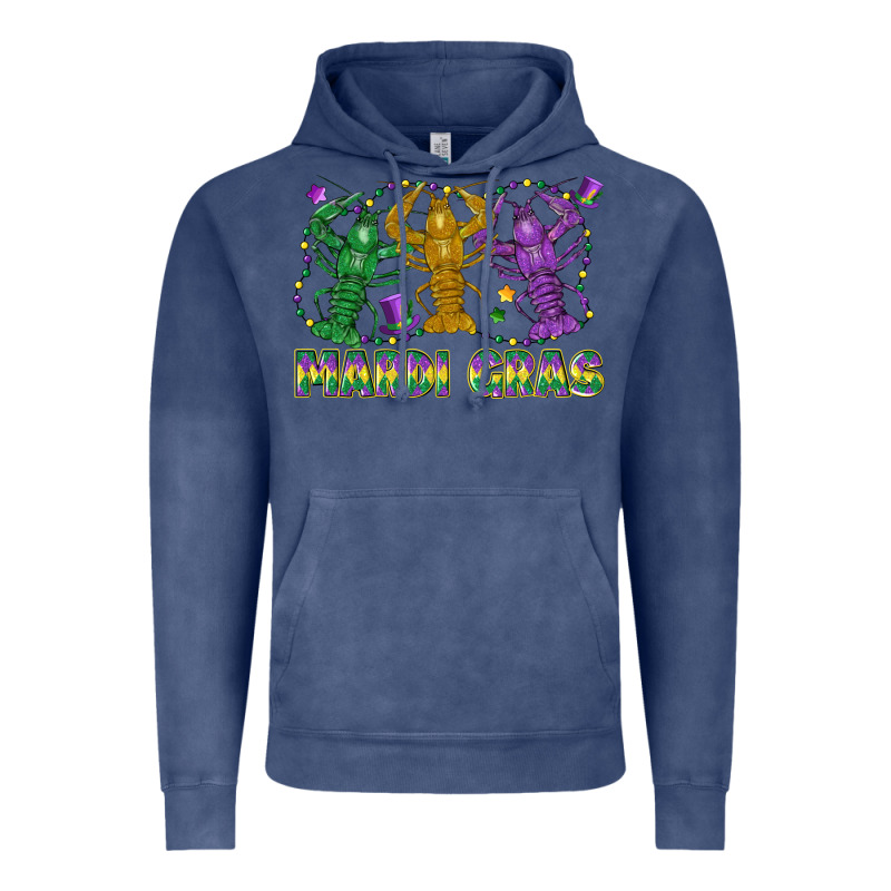 Mardi Gras Crawfish Vintage Hoodie by LillyAllenDesigns | Teevron