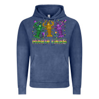 Vintage Denim mardi gras crawfish Vintage Hoodie - LillyAllenDesigns