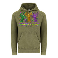 Vintage Olive mardi gras crawfish Vintage Hoodie - LillyAllenDesigns