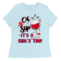Oh Sip It's A Girl's Trip Ladies Tee | Teevron