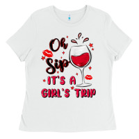White oh sip it's a girl's trip Ladies Tee - MaliasSmallBusiness
