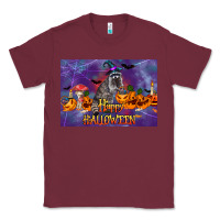 Burgundy Happy Halloween Raccoon Classic Tee - LillyAllenDesigns