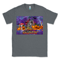 Charcoal Heather Happy Halloween Raccoon Classic Tee - LillyAllenDesigns