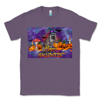 Lavender Happy Halloween Raccoon Classic Tee - LillyAllenDesigns