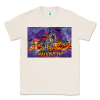 Natural Happy Halloween Raccoon Classic Tee - LillyAllenDesigns