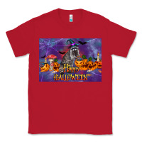 Red Happy Halloween Raccoon Classic Tee - LillyAllenDesigns
