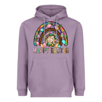 Lavender Happy Easter Rainbow Heavyweight Hoodie - BundleAndBundleShop