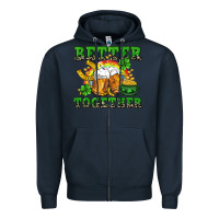 Navy Better together St. Patrick's Day Zipper Hoodie - CowGirlArtShop