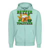 Seafoam Better together St. Patrick's Day Zipper Hoodie - CowGirlArtShop