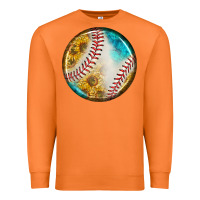 Carrot baseball with sunflower round earrings Premium Sweatshirt - BundleAndBundleShop