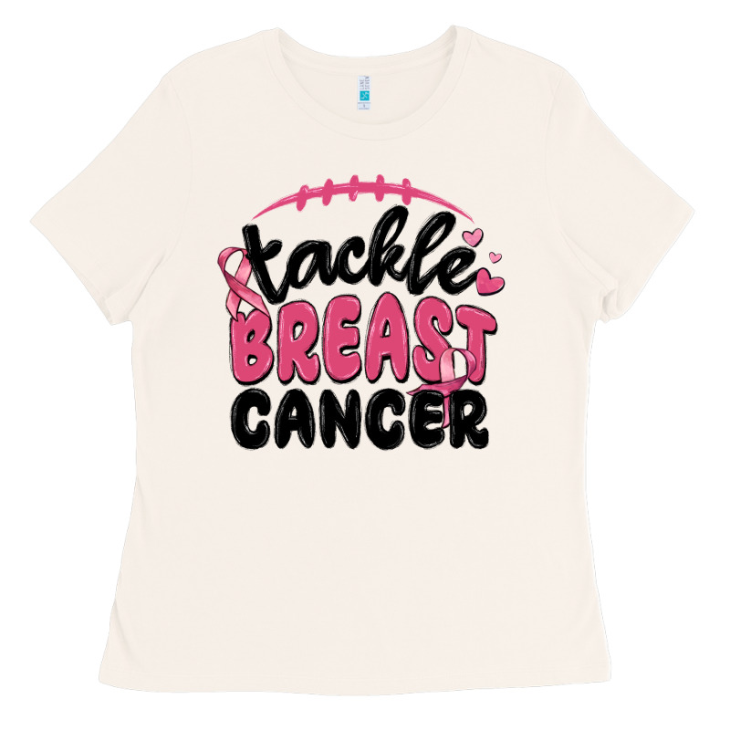 Tackle Breast Cancer Ladies Tee by MaliasSmallBusiness | Teevron
