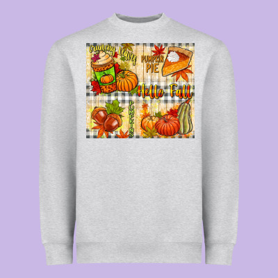 Hello Fall Pumpkins Heavyweight Sweatshirt Designed By Nancycooperartshop